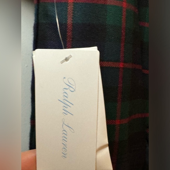 NWT Ralph Lauren Cotton Bodysuit / Plaid Wool Overall Pant Set.Holiday Christmas - Picture 6 of 7